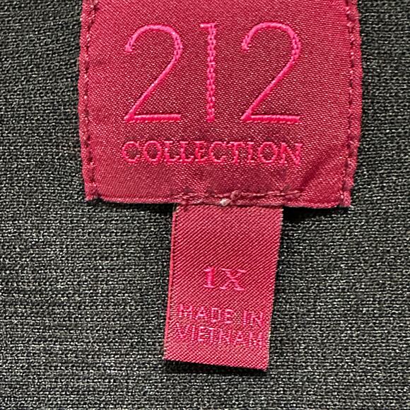 212 Collection Tiered Blouse Plus 1X Red Black Short Sleeve Y2K Vamp Whimsigoth - Picture 7 of 8